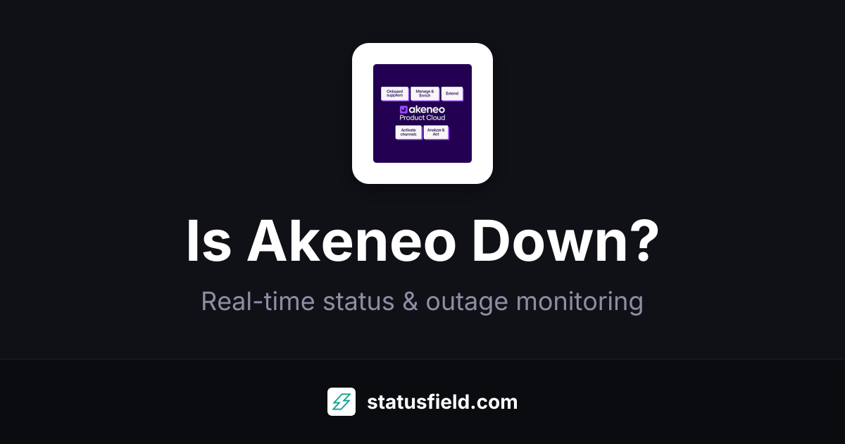 Is Akeneo Down? Status & Outages | Statusfield