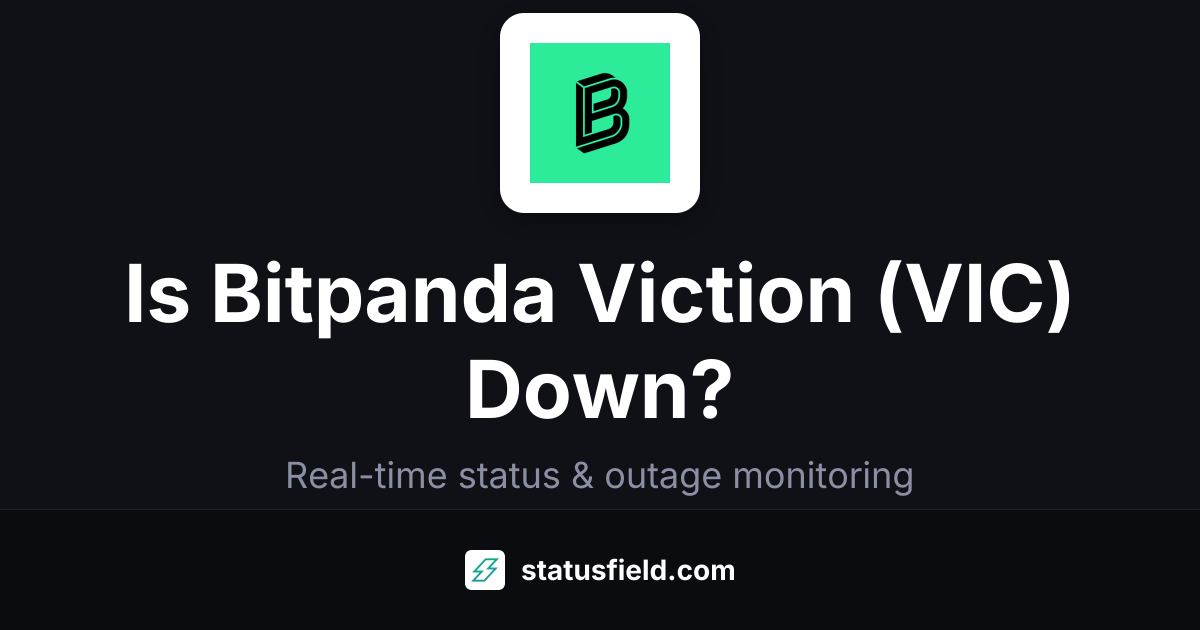 Bitpanda Viction (VIC) Status — Live Health & Uptime
