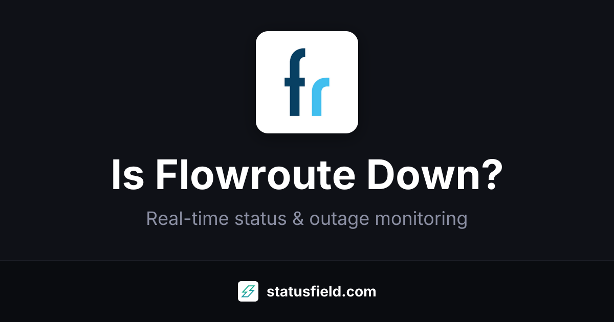Flowroute Status — Live Outages & Uptime | Statusfield