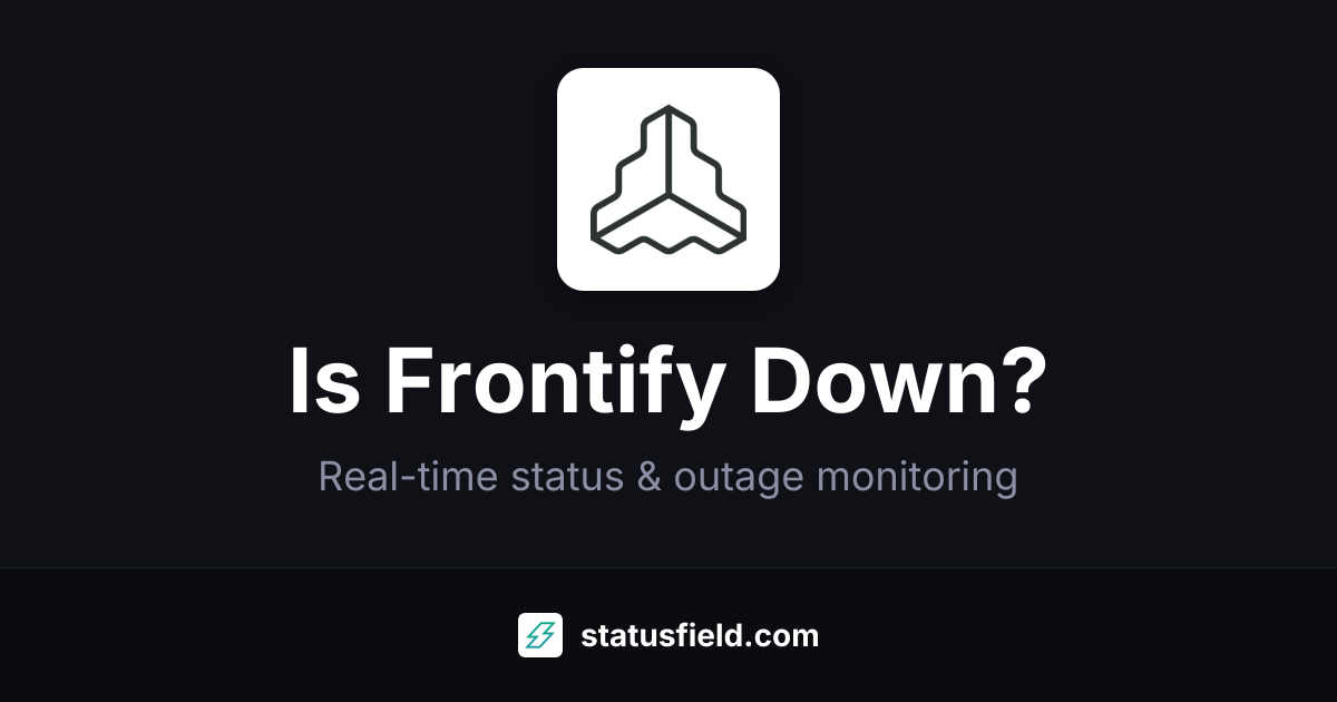 Frontify Status — Live Outages & Uptime | Statusfield