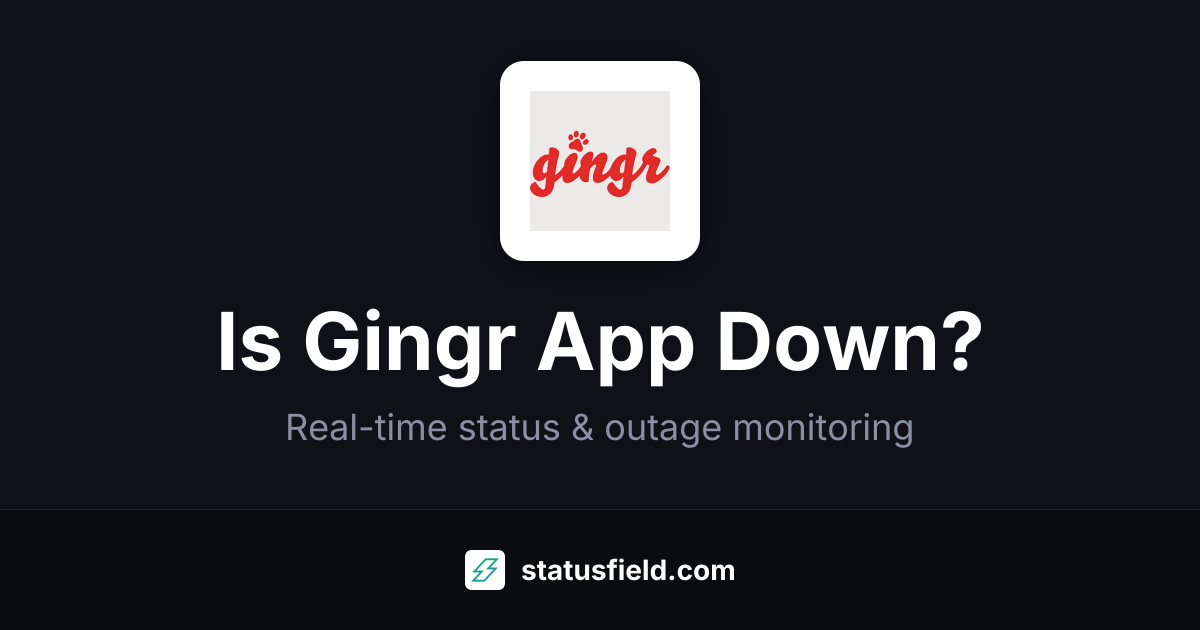 Is Gingr App Down? Live Status & Outages | Statusfield
