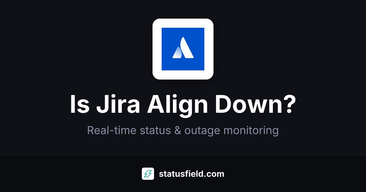 Is Jira Align Down? Status & Outages | Statusfield