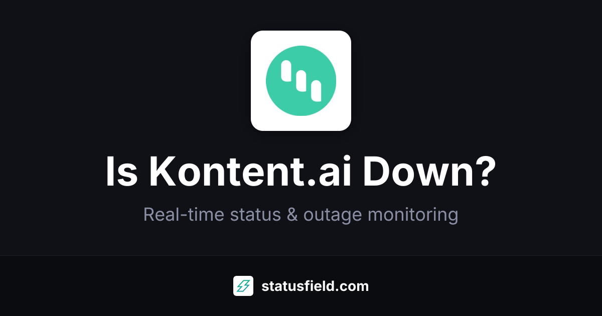 Kontent.ai Application Status — Real-Time Health & Uptime | Statusfield