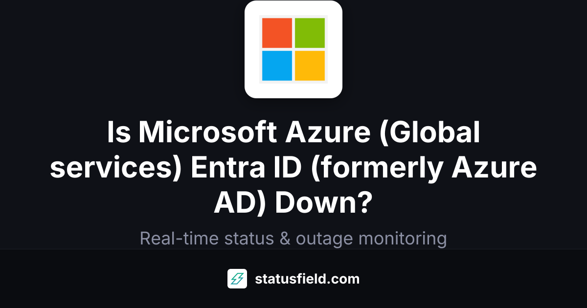 Microsoft Entra ID (formerly Azure AD) Status