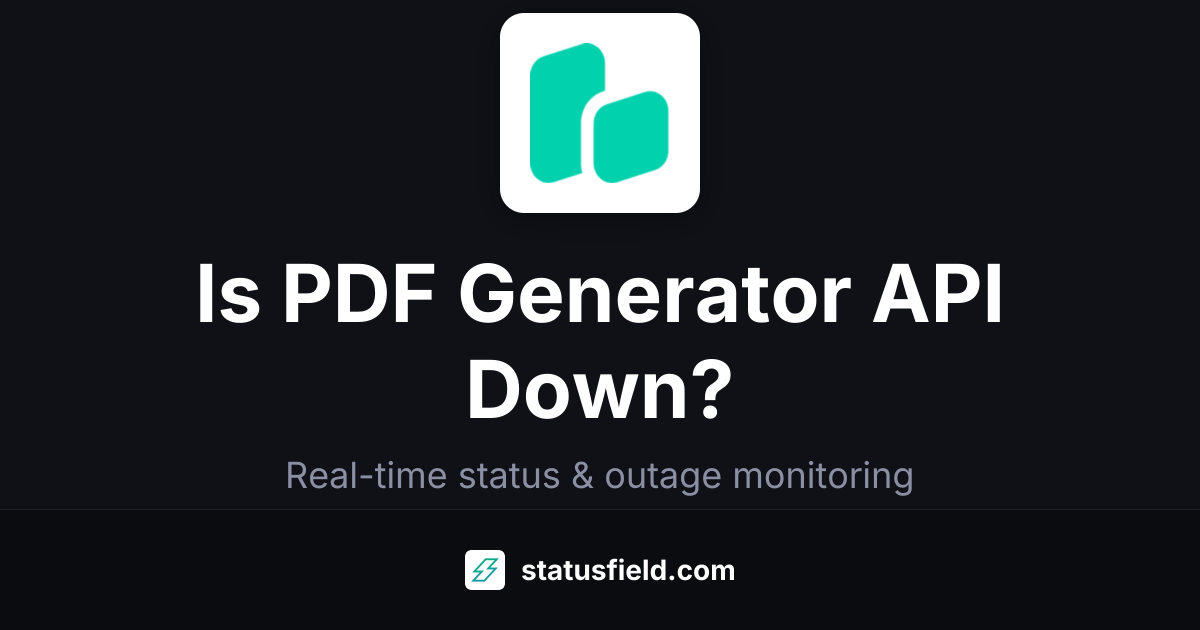 PDF Generator API Enterprise Deployment (US) Status — Live Health & Uptime