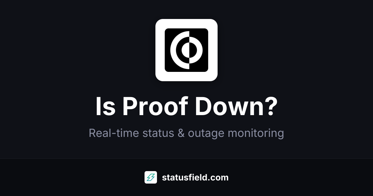Proof Proof Consumer (Web) Status — Live Health & Uptime