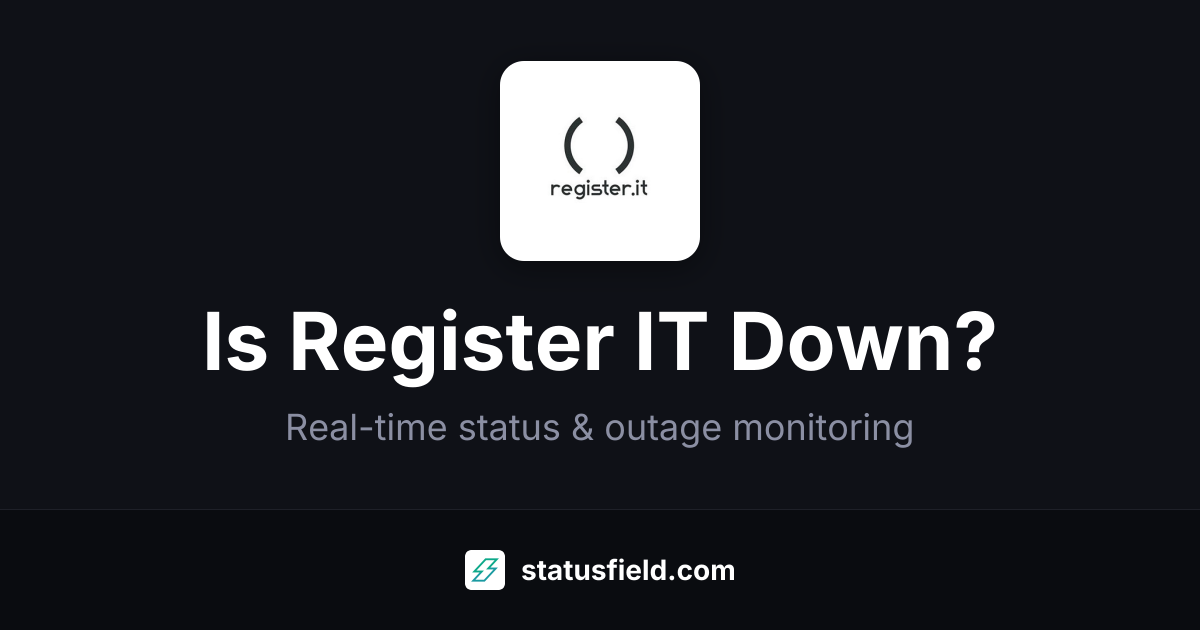 Is Register IT Down? Live Status & Outages | Statusfield