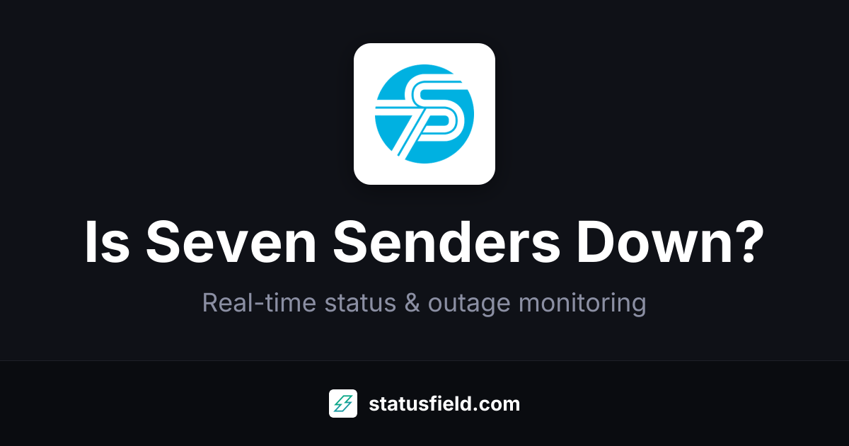Seven Senders Tracking Status — Live Health & Uptime