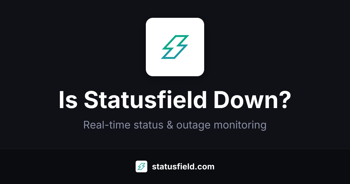 Statusfield Dashboard Status — Live Health & Uptime