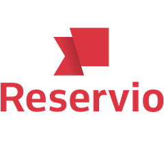 Reservio logo and current status indicator